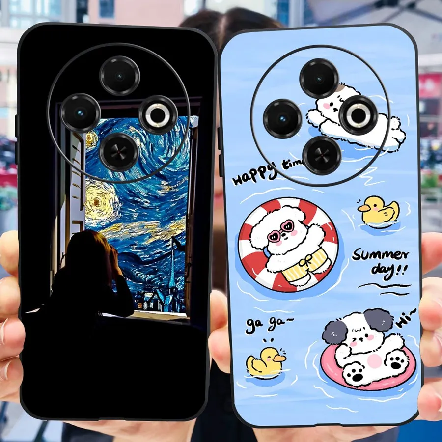 For Tecno Spark 30C 4G  kl5  kl5n Capa Case Marble tulip Fundas SOFT Silicon  Proective Back Cover for Tecno Spark30C 30 C Shell