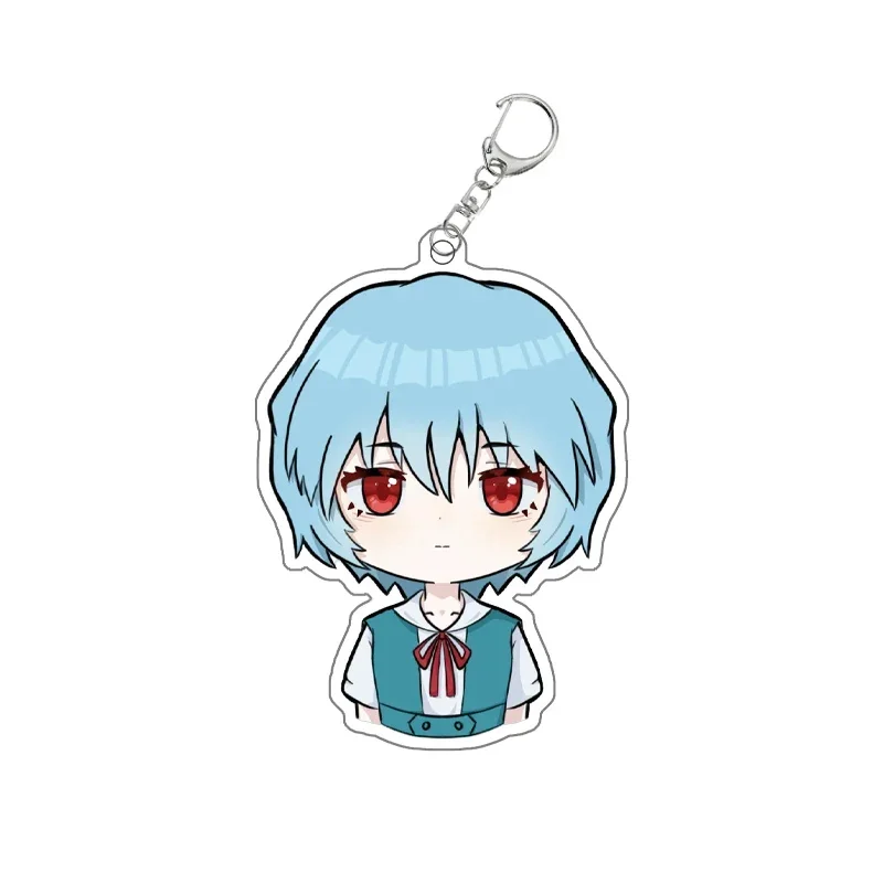 Asuka Ayanami Rei Acrylic Keychain Anime Peripheral Cartoon Cute Backpack Key Pendant Itabag Decoration Goods Gift for Friend