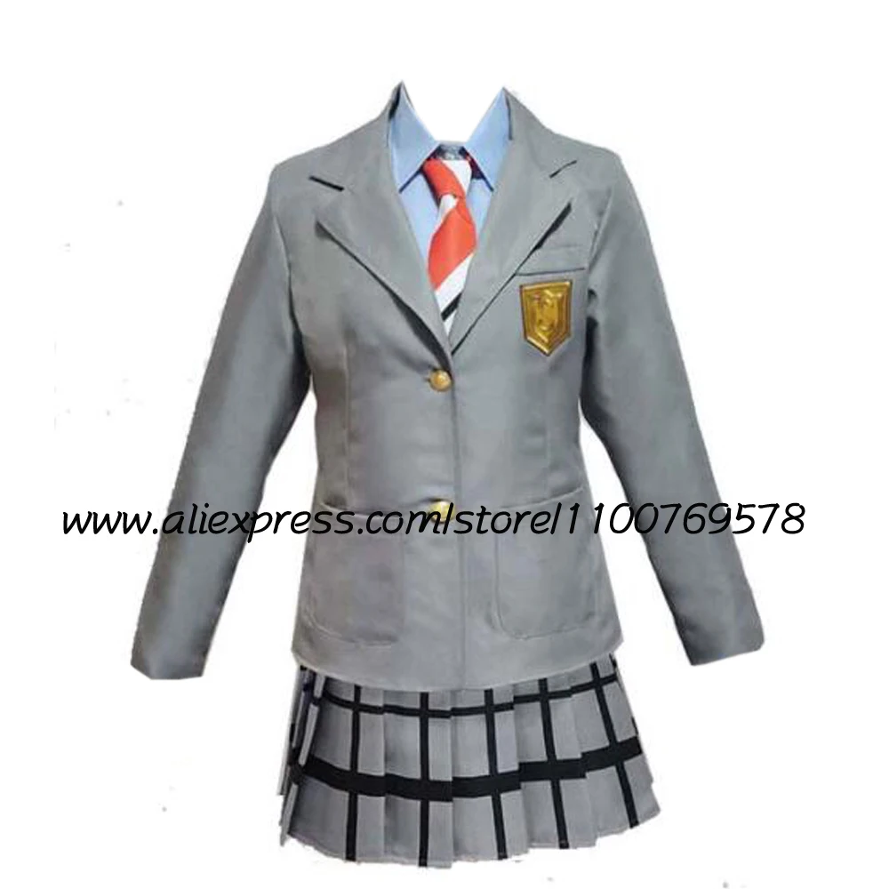 

Custom size Anime Kousei Arima JK Uniform School Girls Uniform Costume Cosplay Miyazono Kaori