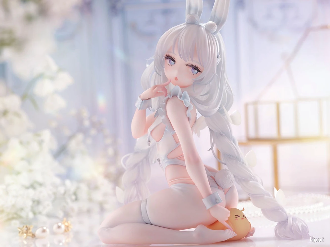 18 سنتيمتر أنيمي لعبة Azur Lane MNF لو مالين الشكل كسول الأبيض أرنب 1/4 قائمة Lapin Ver TF طبعة لعبة مجسمة هدية عمل الشكل