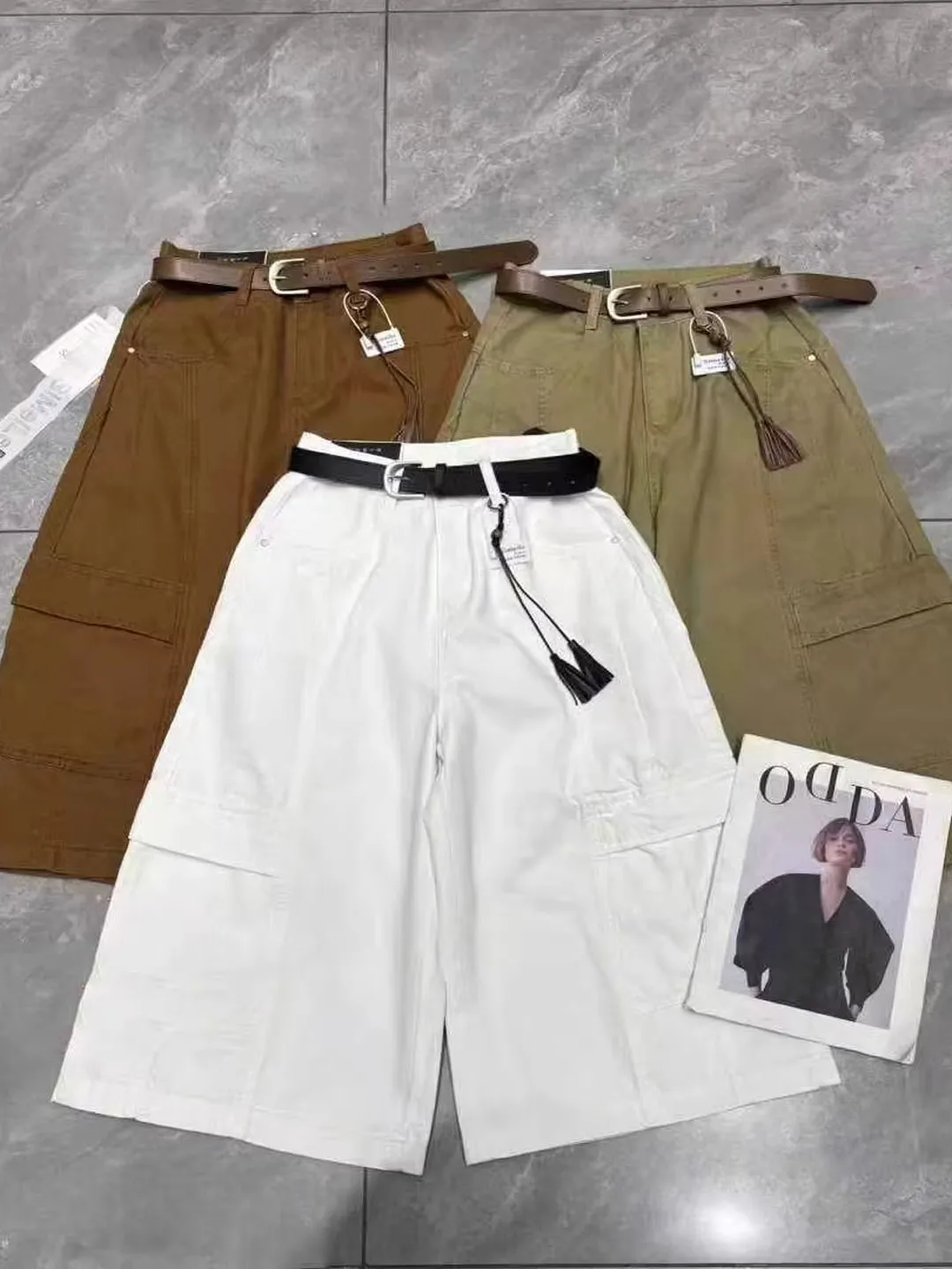 

High Waist Wide Leg Casual Pants Women's Spring Summer New Style Korean Loose Slimming Seven-Foot Casual Pants Workwear Style