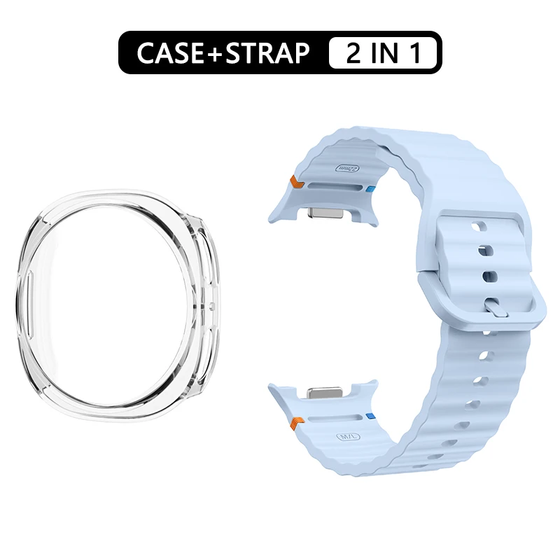 Hohlgehäuse + offizielles Silikonband für Samsung Galaxy Watch 8 Armband Zubehör Sportarmband Correa Galaxy Watch 8 40 mm 44 mm – Detail 11