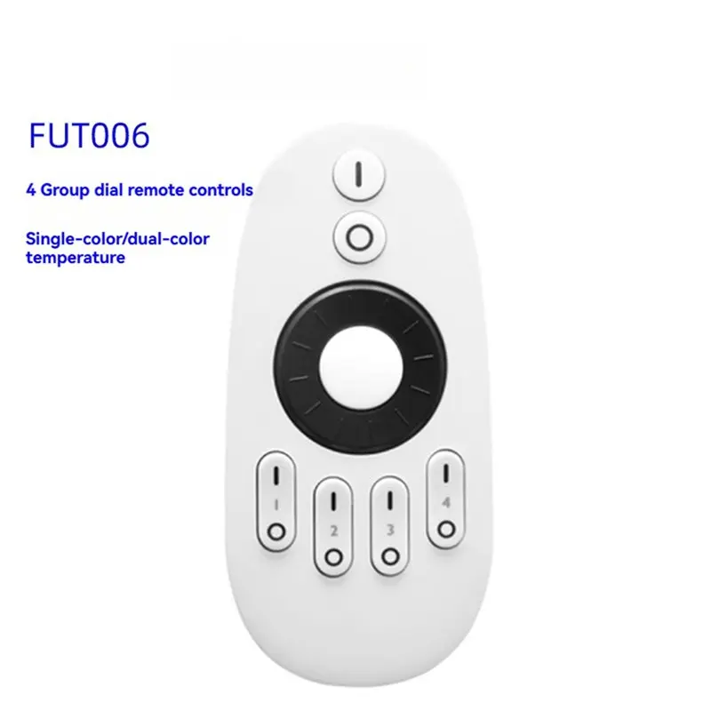 A02M-2.4Ghz 4 Zone Rotating Wheel/Button Remote Touch RF Wireless CCT Remote Control LED Strip Controller FUT006