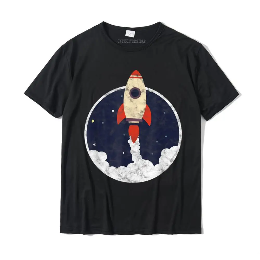 Space Shuttle Cute Little Rocket Spaceship Astronaut T-Shirt Plain Young Top T-Shirts Personalized Tops Tees Cotton Normal