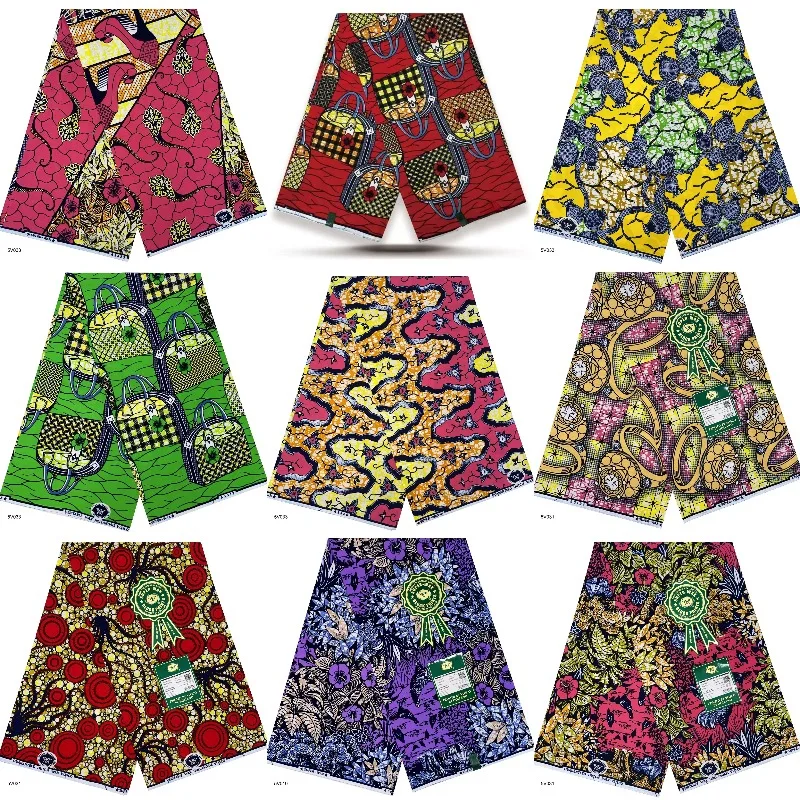 

Super Good Quality Soft African Wax Fabric Real Batik Ankara Kente Cotton Material 6yards Nigerian Style Pagne Tissu Wholesale