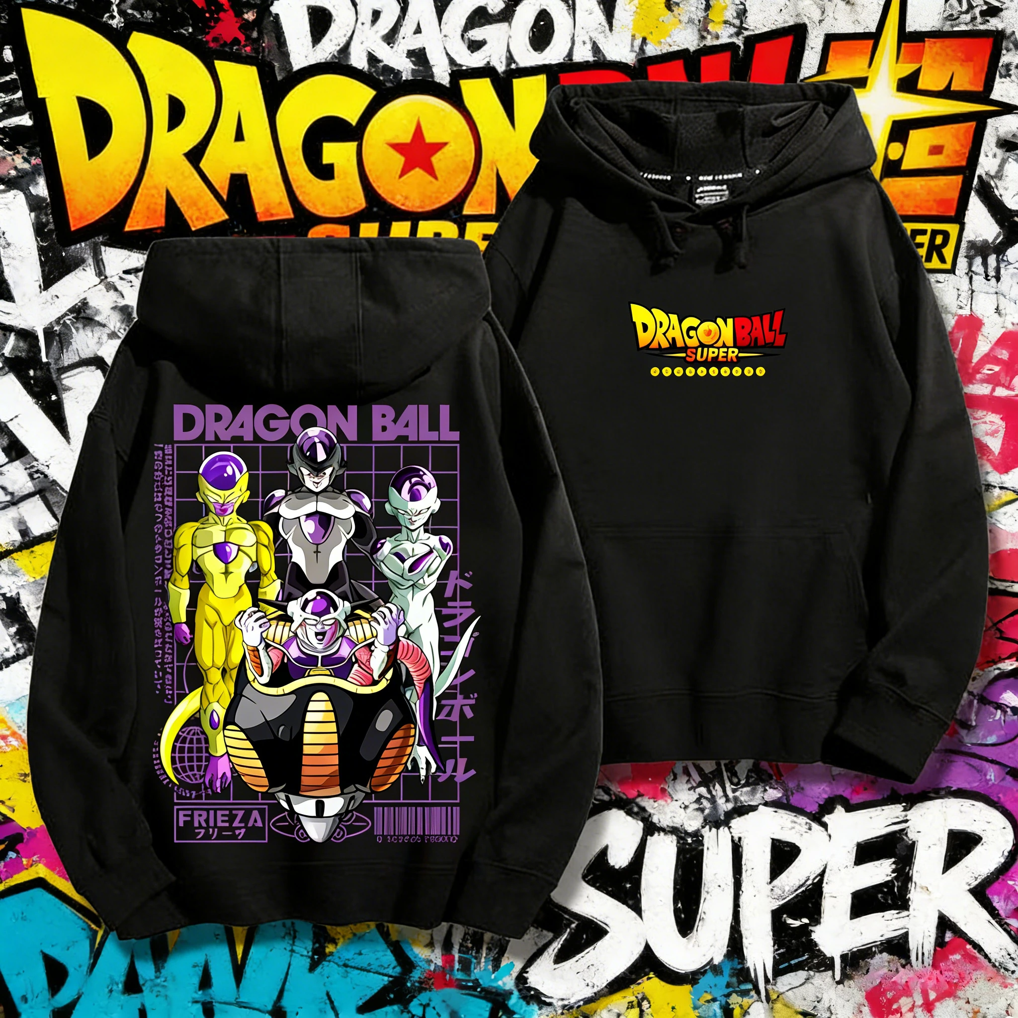2026 Neuer Herbst/Winter Dragon Ball 40. Jubiläum Frieza 100% Baumwolle Anime Hoodie Übergröße Lässige Streetwear Unisex Y2k