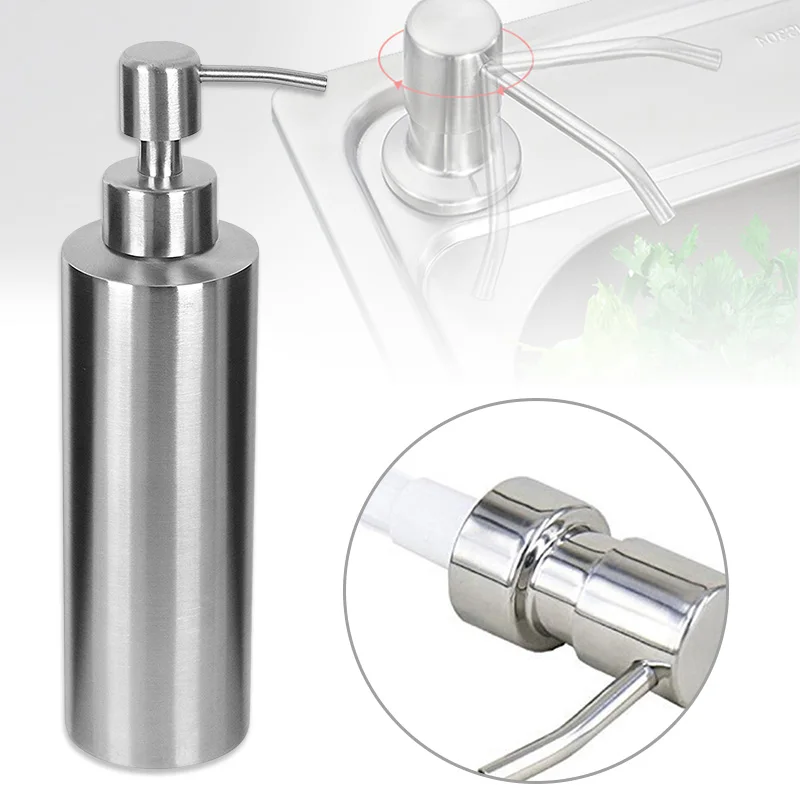 Liquid soap dispenser bottle gel bottle 304 stainless steel Kitchen Bathroom Lotion Pump 250ml/350ml/550ml Hand Soap Dispenser