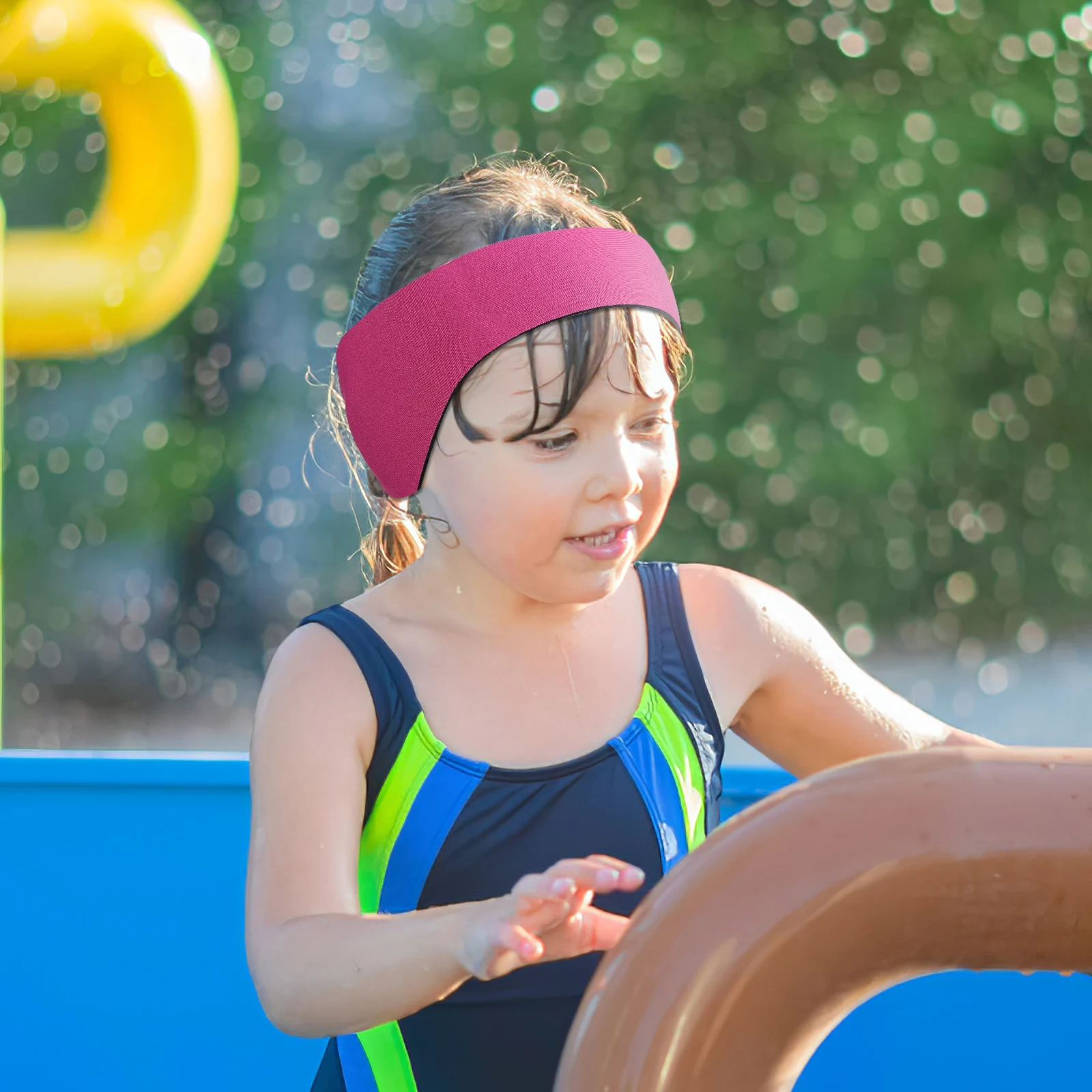 

2 Pcs Kids Ear Protection Headband Swimming Sport Waterproof Toddler Ear Bands Yoga Ballet Surfing Reusable Machine Washable Dry
