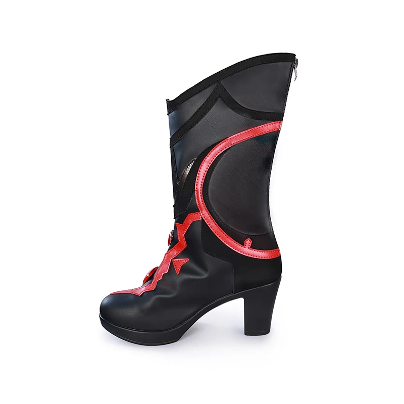 ความรักและ Deepspace นางเอกคอสเพลย์รองเท้า Abysm Sovereign หนังสีดํารองเท้าเครื่องแต่งกายใดๆขนาดสําหรับ Unisex