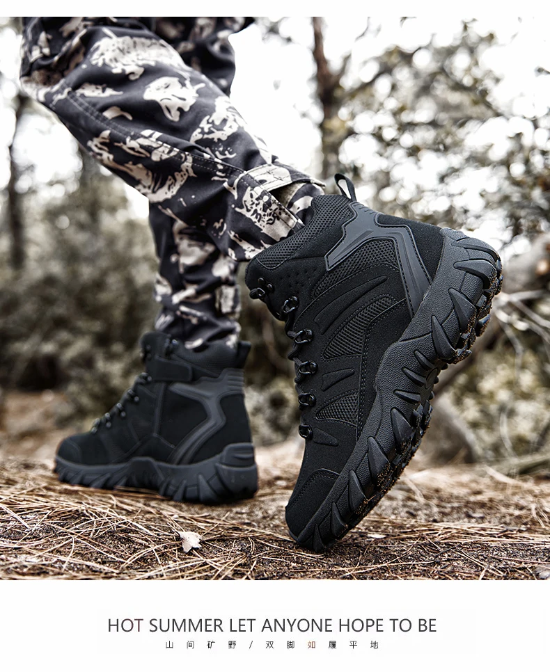 Taktische Stiefel für Herren, Armee-Schuhe, wasserdicht, Militär, Outdoor, Damen, Unisex, hochwertiges Training, ultraleicht, Camping, Sicherheit – Detail 23