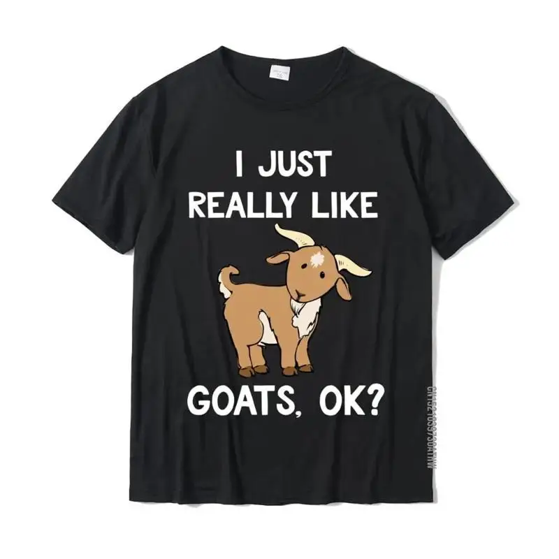

Funny Goat I Just Really Like Goats Ok Cute Long Sleeve T Shirt Cotton