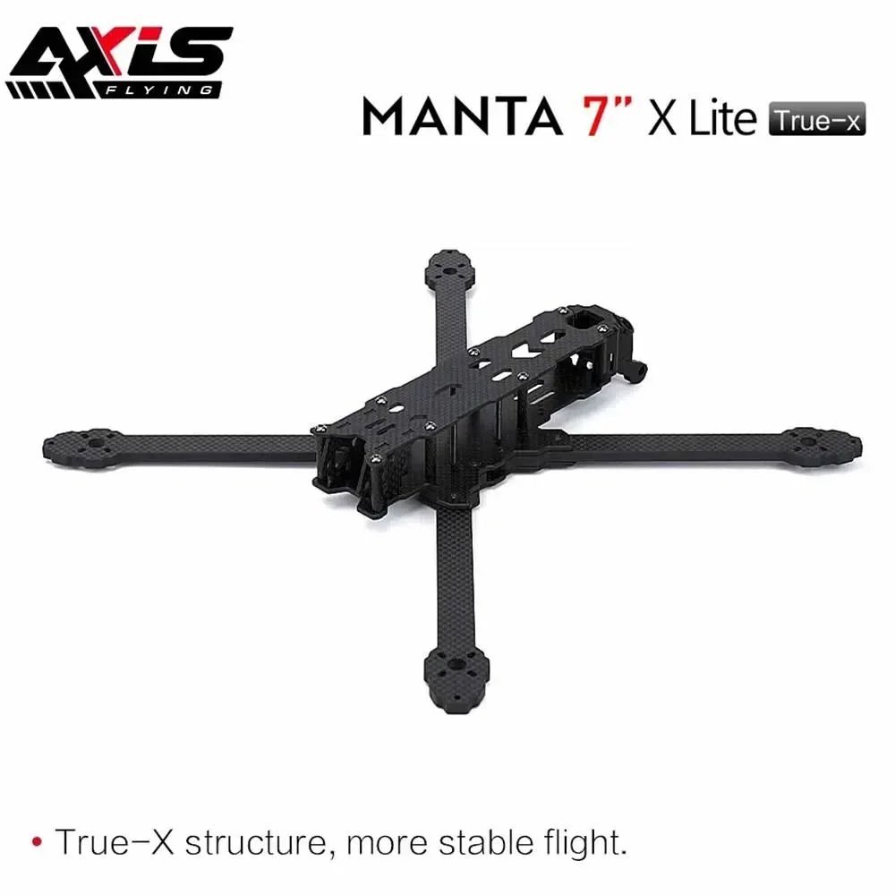 

New Axisflying MANTA7" Lite 7inch Ture X Frame Kit 340mm Wheelbase T700 Carbon Compatible 7inch Propeller for RC FPV Drone