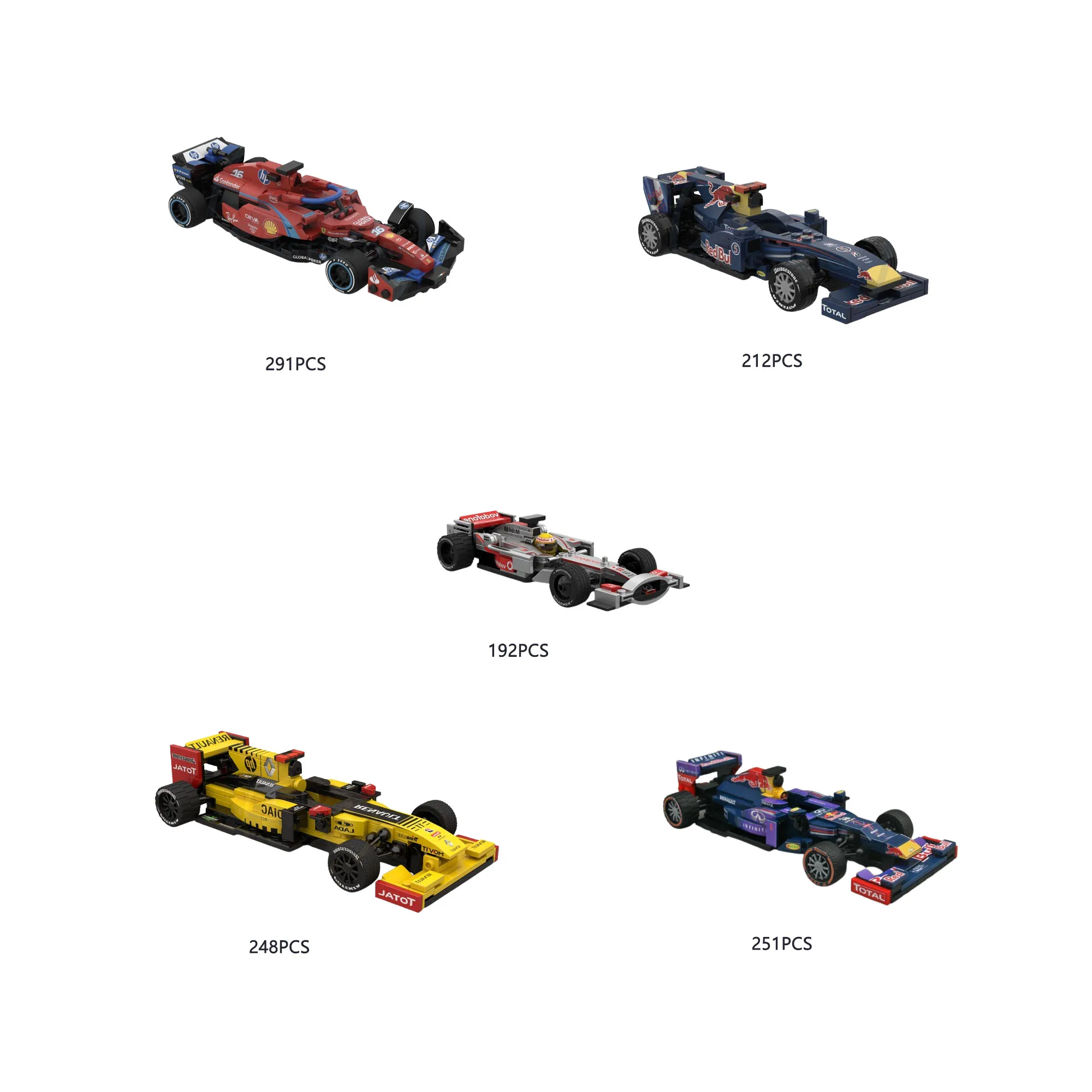 

Creative Garage MOC Racing Model Speed ​​Champions Series F1 Building Blocks With Stickers Toy Brick Children's Birthday Gifts