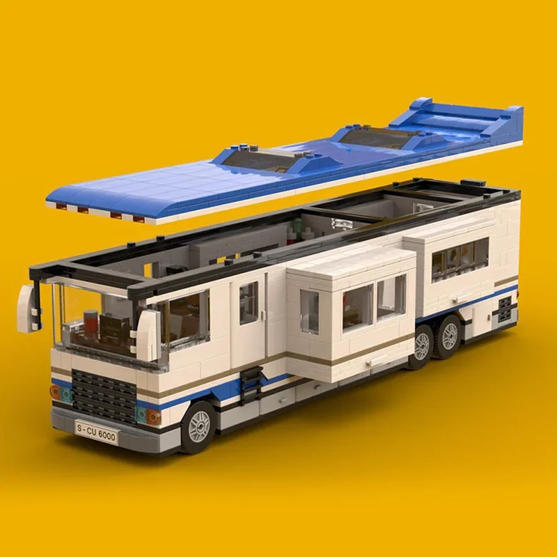 Moc Bouwstenen Luxe Camper Model Technologie Modulaire Stad Woon-werkverkeer Voertuig Blokken Bouw DIY Montage Speelgoed Geschenken