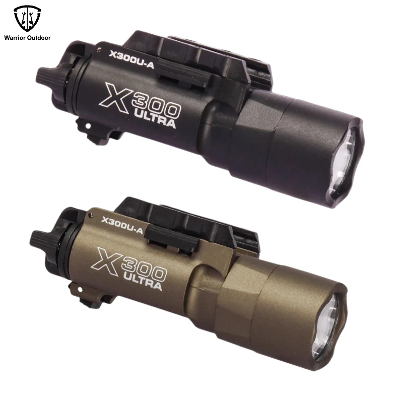 Tactical Weapon X300 X300U Ultra Metal Pistol Gun Strobe LED Light Fit 20mm Rail Airsoft Weapon Hunting Flashlight