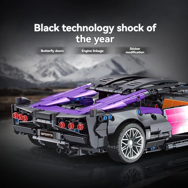 Technische 1:14 Bouwstenen Auto Stad Snelheid Auto Luxe Auto Power Motor Racing Voertuig Speelgoed Verjaardag Halloween Kerstcadeaus
