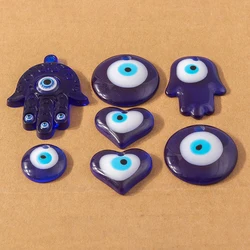 5 Pcs Resin Turkish Lucky Evil Eye Charms Pendants for Jewelry Making DIY Earrings Necklace Bracelet Craft Supplies