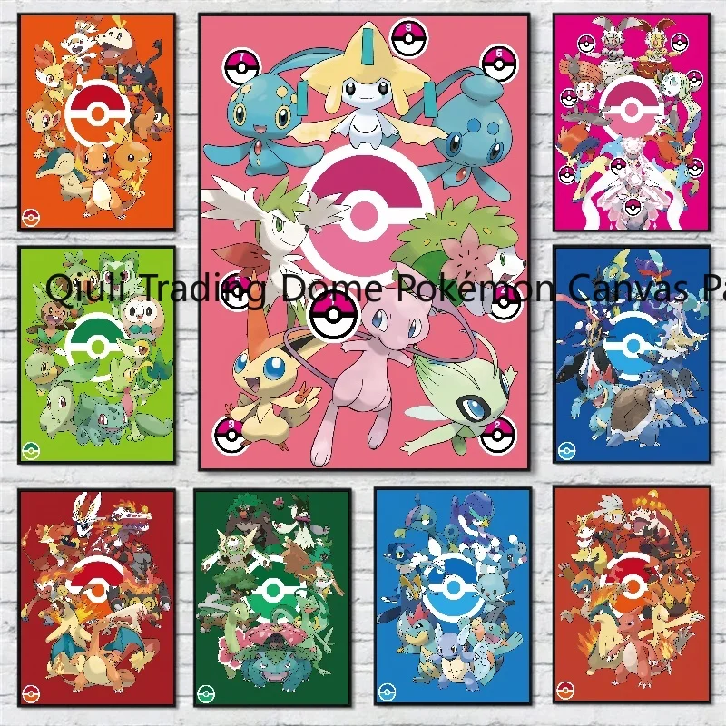 Japanische klassische Anime Pokemon Poster Charm ander Bulbasaur Cartoon Figur drucken Leinwand Malerei Raum dekor Wand kunst Bild Geschenk