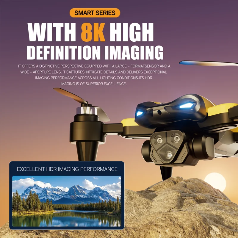 طائرات بدون طيار M5 Max الجديدة 5G كاميرا احترافية بدقة 8K عالية الدقة 360 درجة °   زاوية واسعة توطين التدفق البصري فرش السيارات أجهزة الاستقبال عن بعد اللعب الهدايا