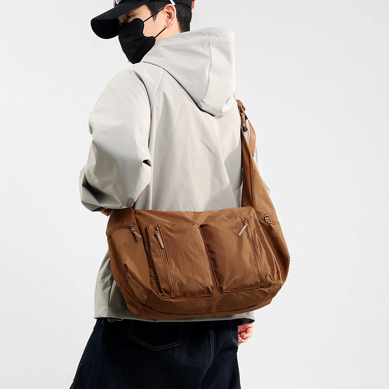 Fashion Solid Nylon Zipper Youth Crossbody Bags Concise Leisure Versatile Pochete Bags High Quality High Capacity Waist Packs