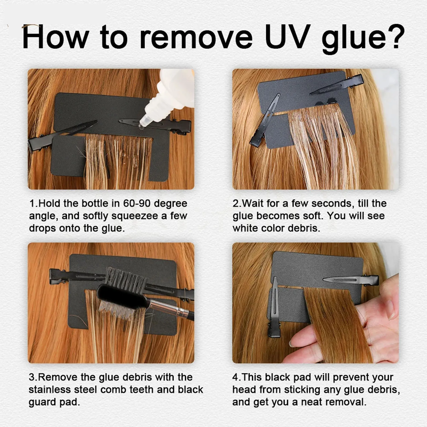 50/20/10PCS Protezioni scudo anti-UV con protezione per le dita Fogli difensore per estensioni dei capelli per estensioni dei capelli con lampada UV