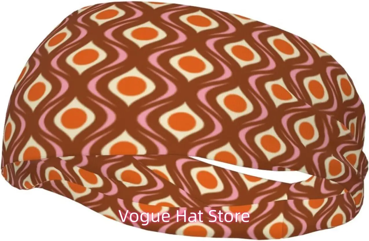 

70's Retro American Football1 Print Sports Headband for Men Wome,Reused & Washed Mens Headband Sweat Bands for Running Yoga
