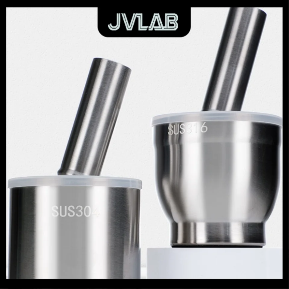 

Stainless Steel Mortar Pestle SUS 304 316 Surgical Anti Sling Labware Grinder Big size Precision Powder Grinding Mixing JVLAB