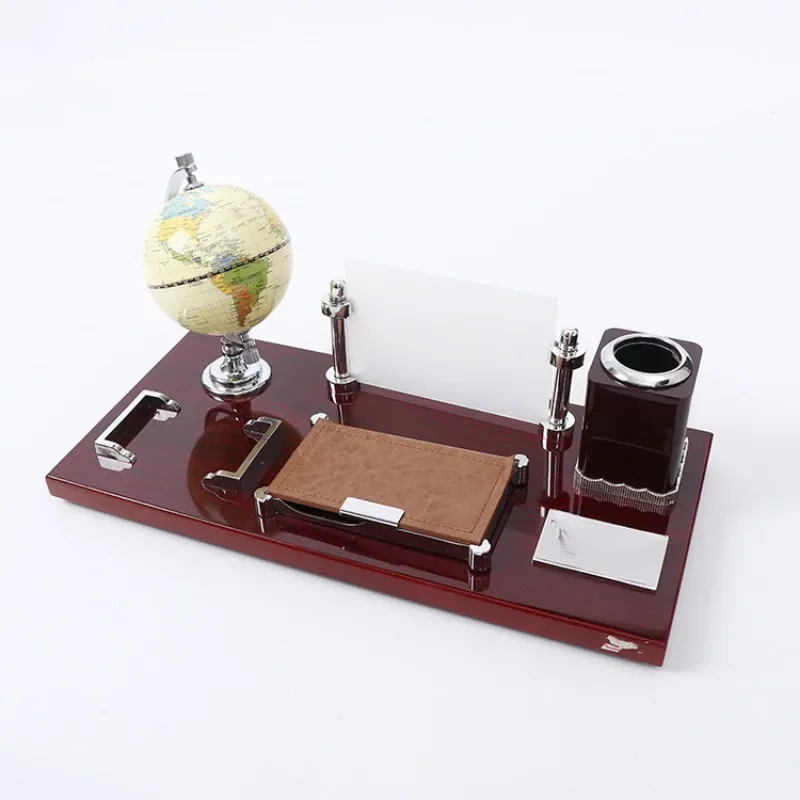 

New mahogany desk calendar ornament, creative personalized business wooden advertising office desk calendar rack