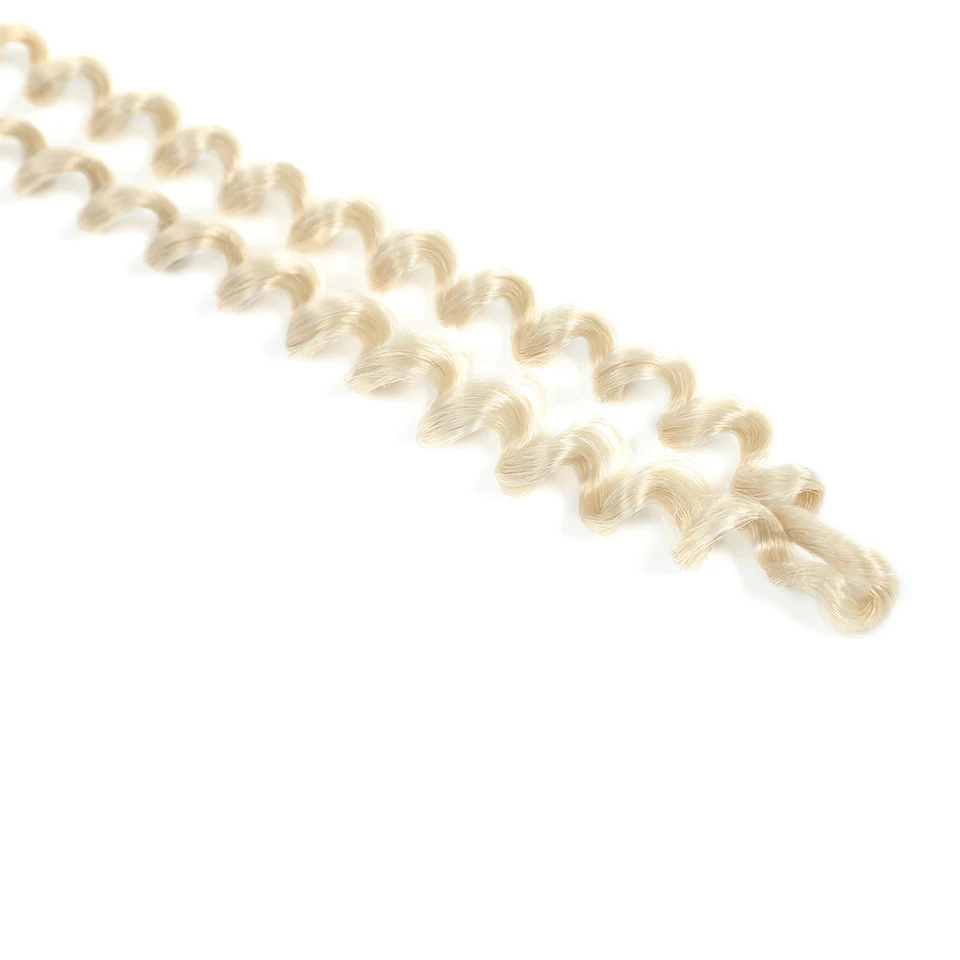 Soft Burgundy Passion Twist Hair 22" Water Wave Crochet Braids Extensions Synthetic Boho Braids Honey Blonde Curly Braiding Hair