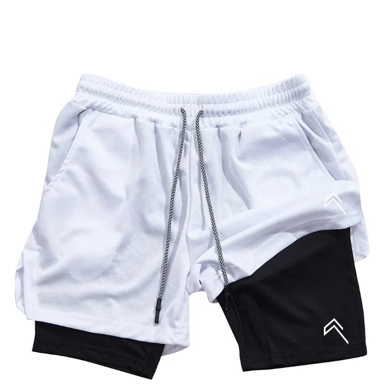 

Running shorts men's fitness training 2-in-1 sports shorts quick drying breathable sports jogging double-layer shorts