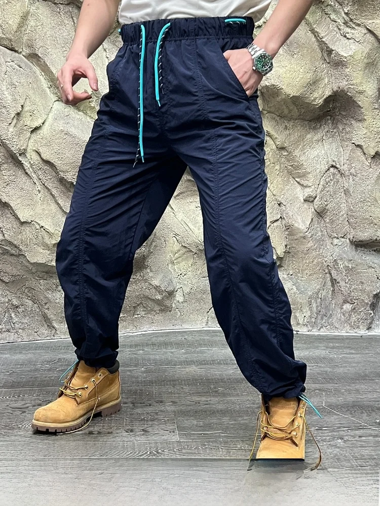 

Outdoor Casual Work Pants Men's Straight Leg Breathable Pure Color Simple Design Summer Leisure Trousers for Men And Women