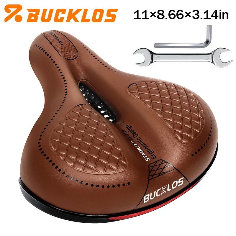 BUCKLOS Fahrradsattel, verdickter Mountainbike-Sattel, stoßdämpfender Rennradsitz, atmungsaktives Rennfahrrad-Sitzkissen
