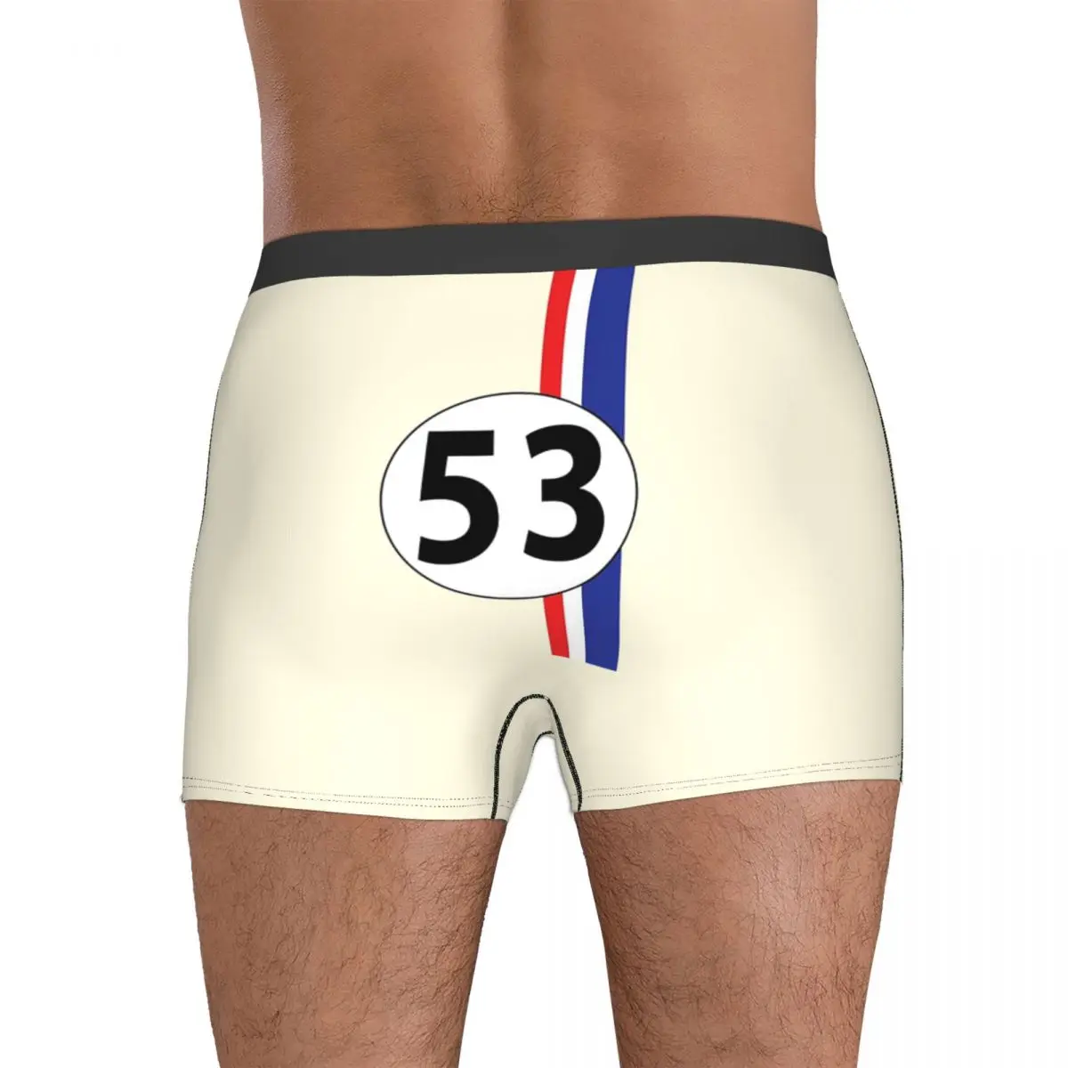 Boxer Underpants Shorts Herbie, Number 53 Panties Male Breathable Underwear for Homme Man Boyfriend Gift