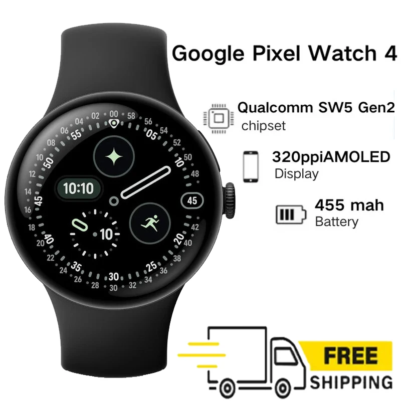 

Original Google Pixel Smart Watch 4 WIFI 4G LTE Version 41mm 45mm Qualcomm SW5 Gen 2 AMOLED Display Sport Smart Watch