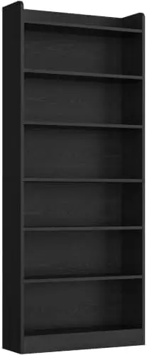 7-Tier Open Bookcase and Bookshelf, Modern Simple Floor Standing Display Storage Shelves with Top Open Compartment for