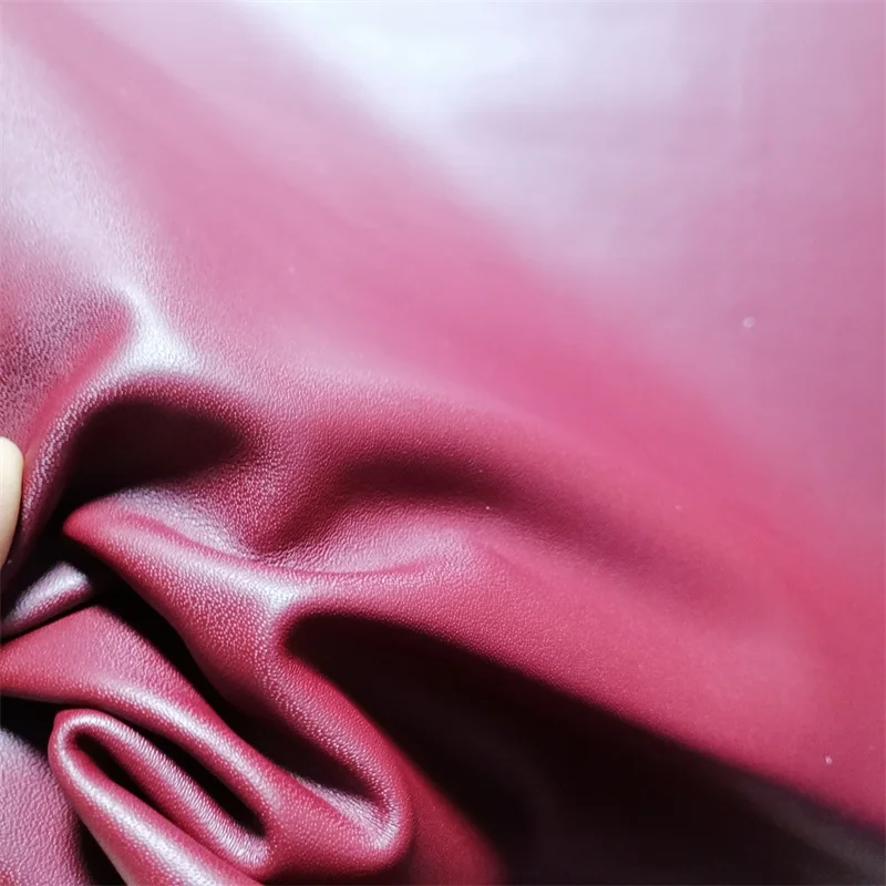 1.2mm Dark Red Pink Cowhide. First Layer Leather. Real Leather Fabric. Handmade DIY For Bags. Mat. Full-Sheet Cutting