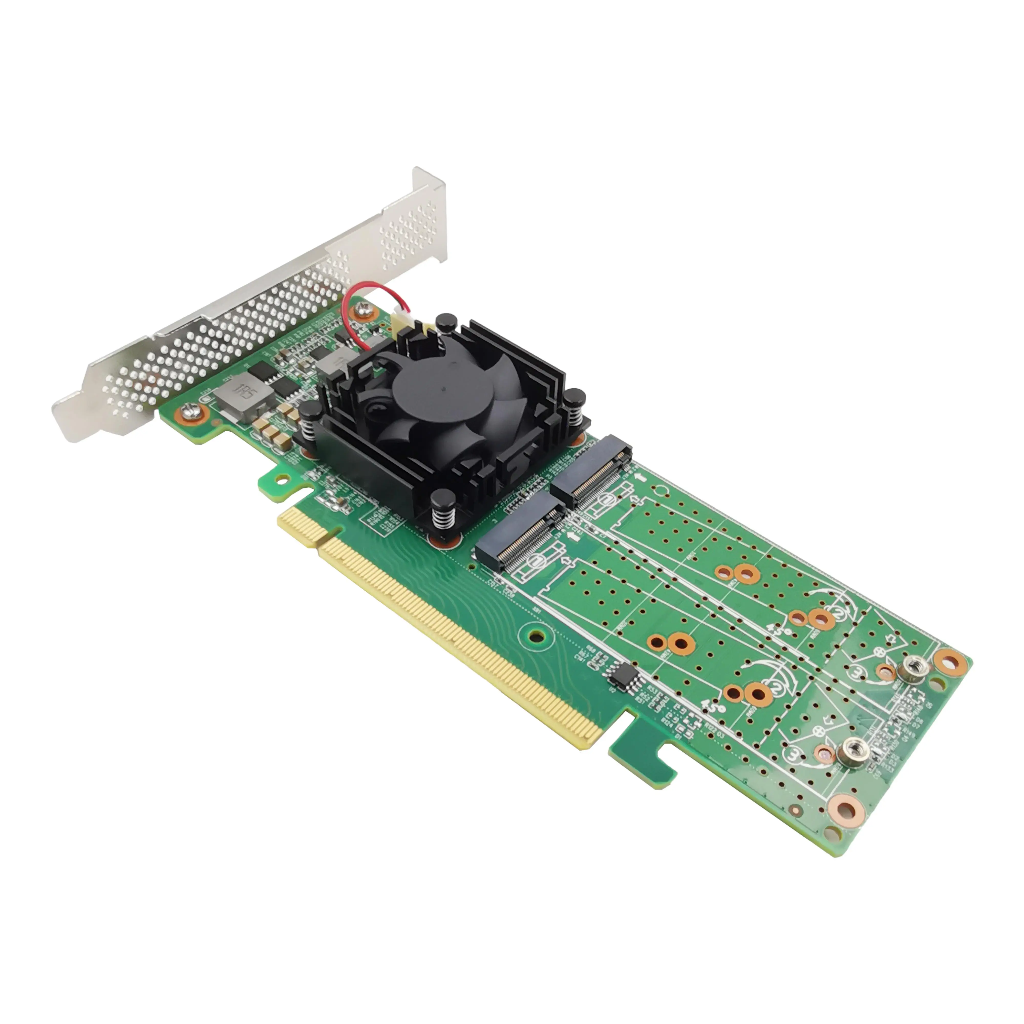 PCIe 3.0 X16 to 4x M.2 NVMe SSD Switch Adapter support 2280 SSD-PE3162-4IL   no motherboard bifurcation  required