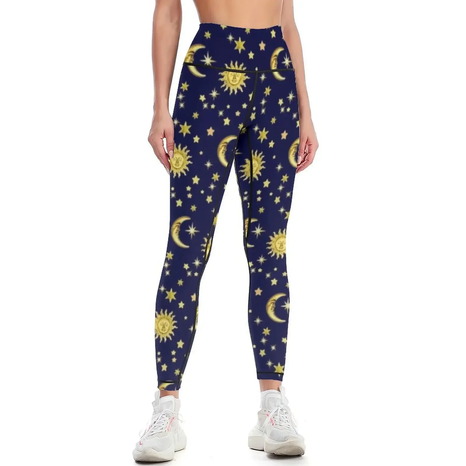 

Sun, Moon & Stars Leggings Sports pants for gym top sports for push up Fitness woman Womens Leggings
