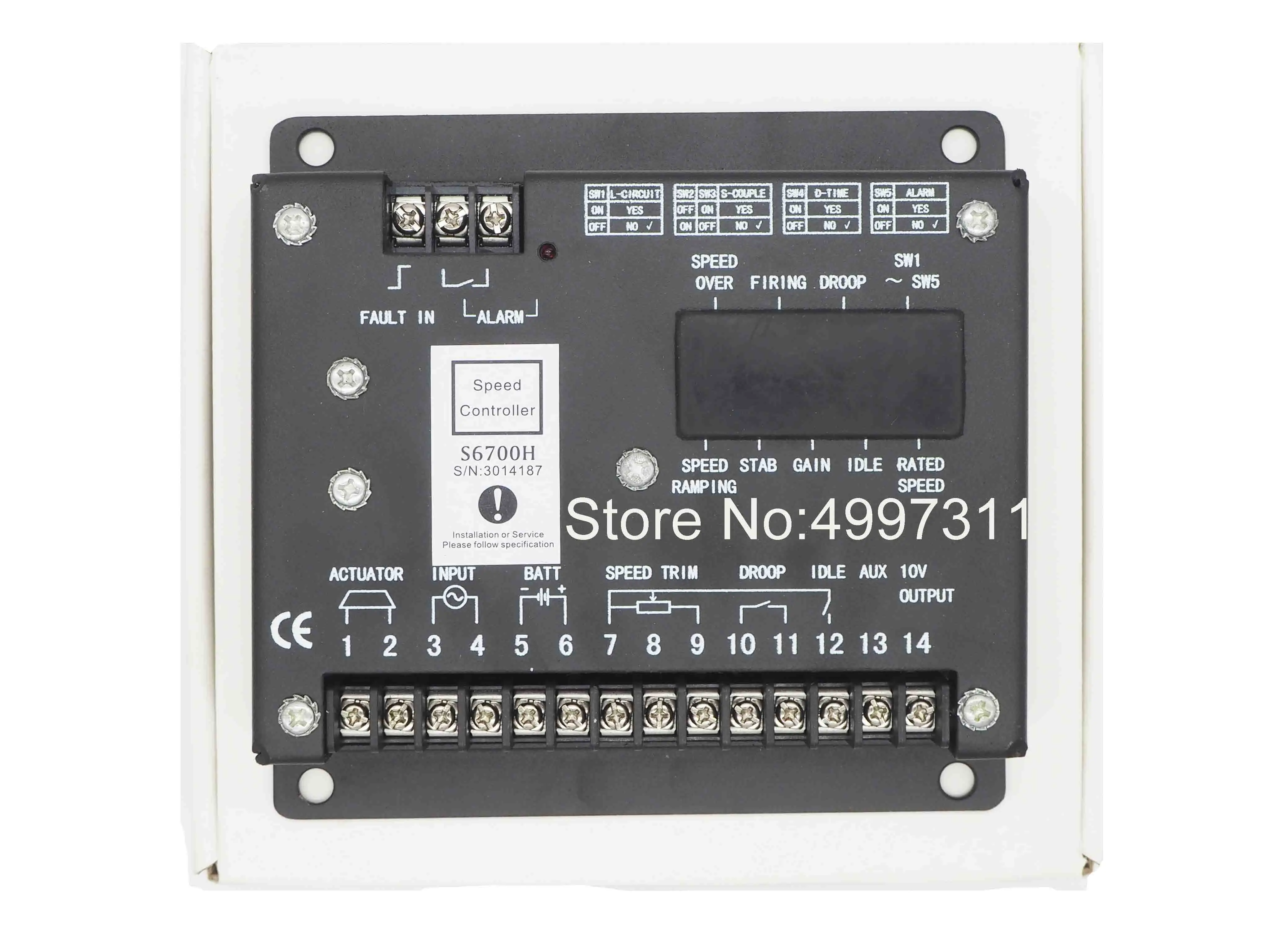 

Factory ! S6700H Best Quality Genset Spare Part Electronic Speed Controller Board S6700H/Speed Governor