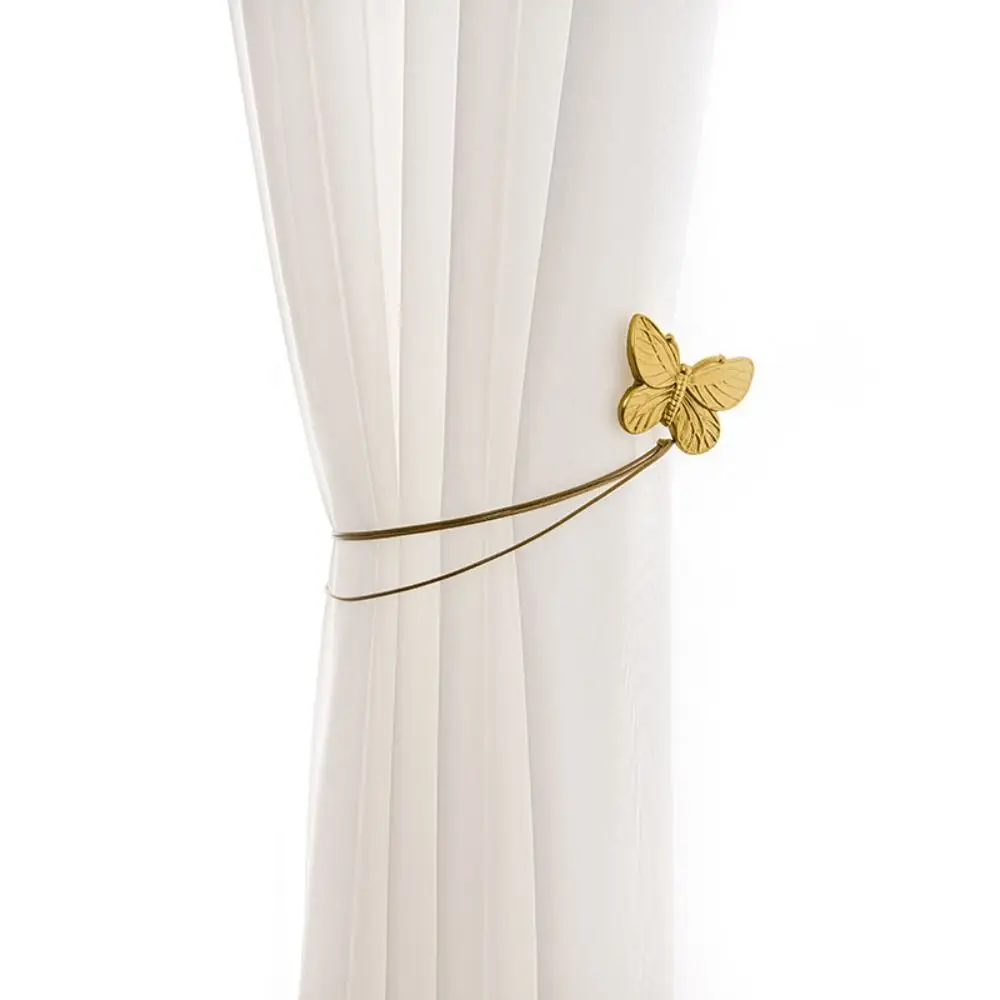 New Magnetic Curtain Tieback Butterfly Adjustable Window Curtain Buckles Portable Metal Curtain Rope Holders Home Decor