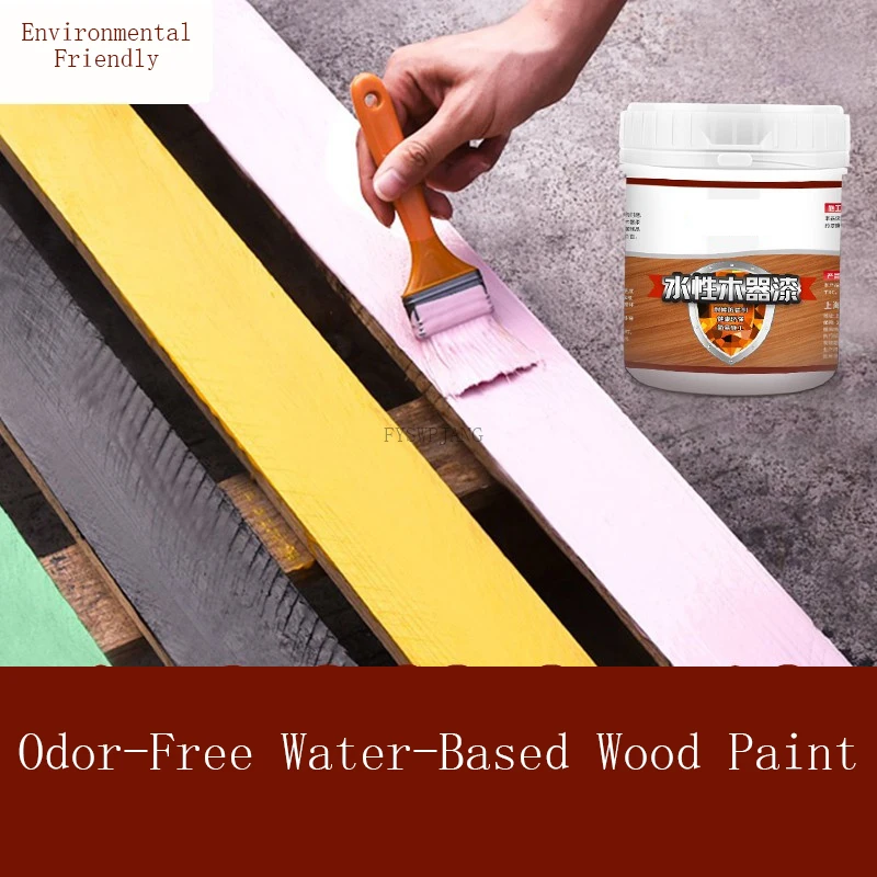 

Water-Based Wood Paint Odorless Formaldehyde-Free Paint Wooden Furniture Wood Doors Windows Renovation Color-Changing DIY Paint