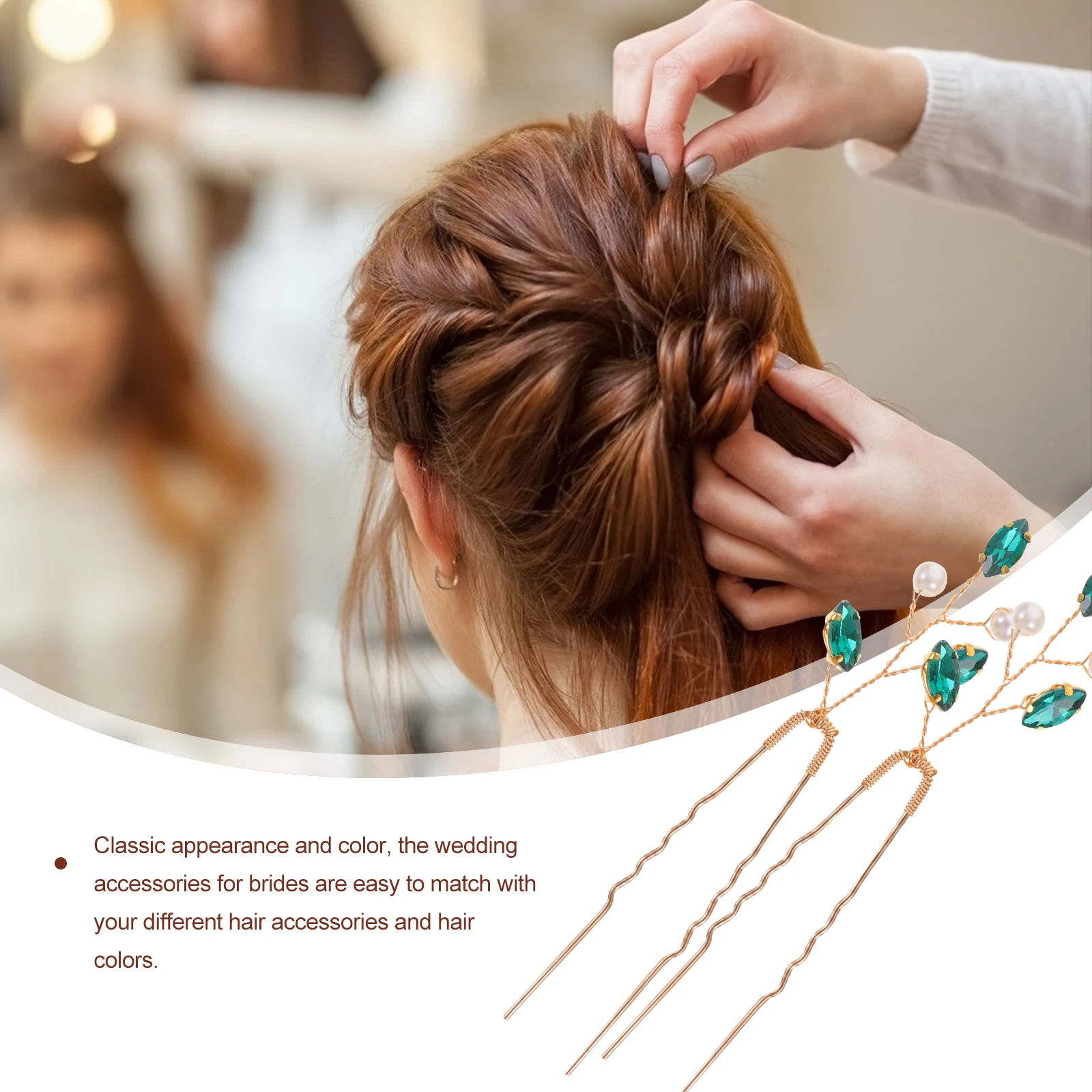 

Hair Pins for Wedding Hairpin Headdress Clips Barrettes Girl Elegant Accessories