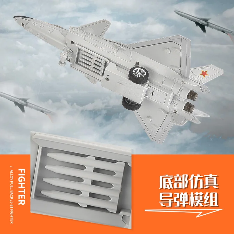 J-20 J-31 J-15 J-10 Alloy airplane model simulation aviation fighter jet children's boy toy