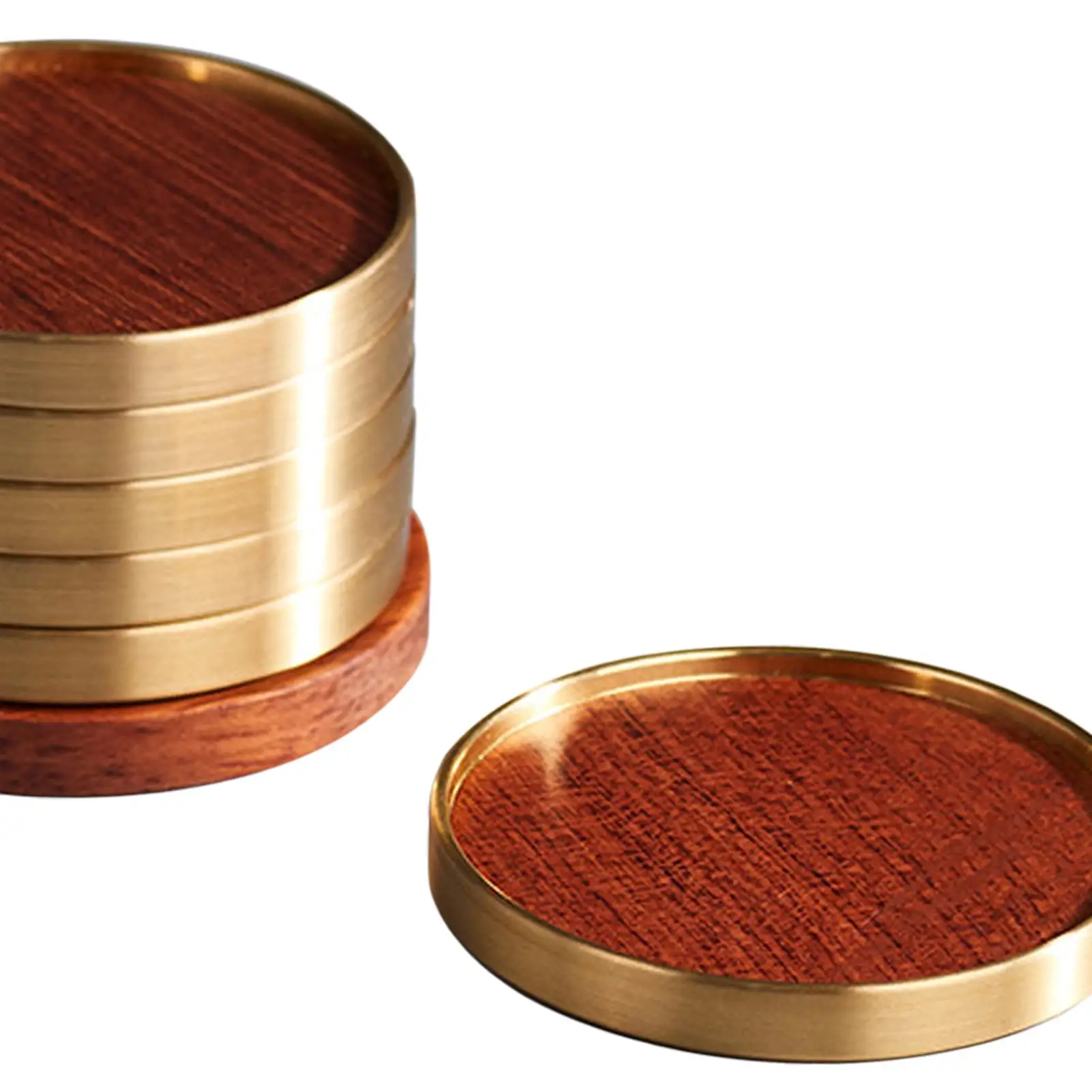 6x Wooden Coaster Portable Home Decor Multipurpose for Tea House Living Room