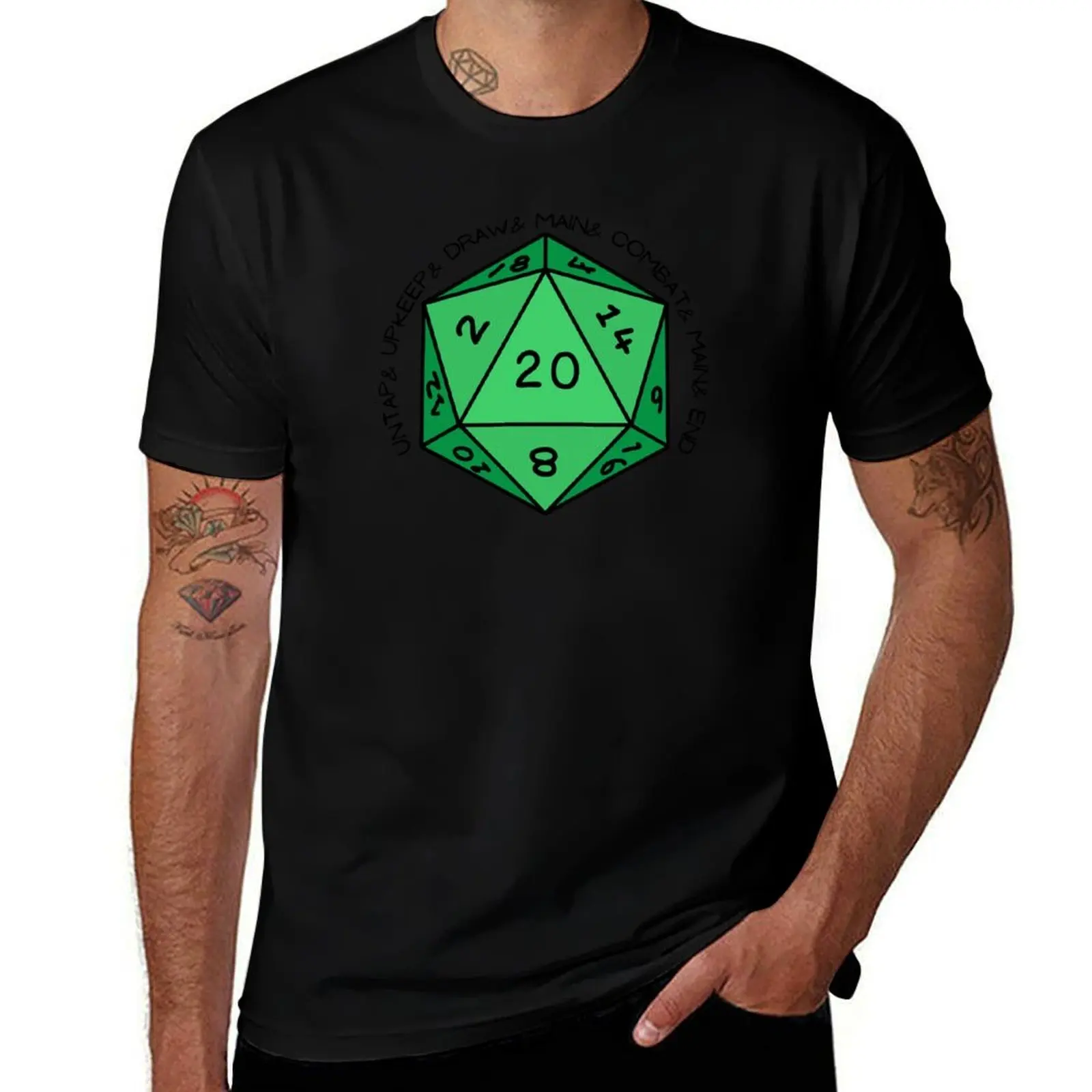 UNTAP, UPKEEP, DRAW MTG Inspired T-Shirt Comfortable Basic Crew Neck Tee T-Shirt