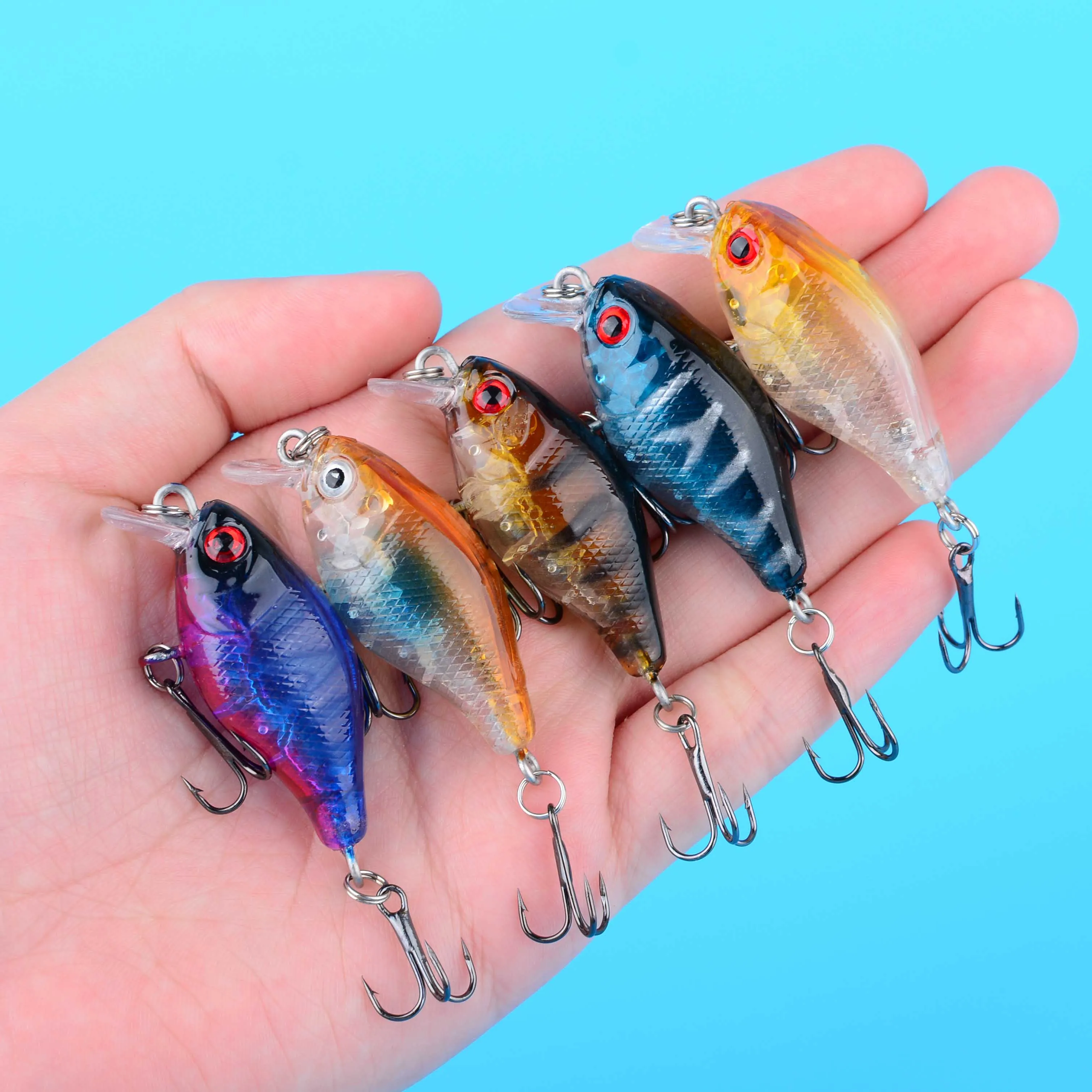 Crankbait flotante de plástico para lucio y trucha, manivela - imagen 3