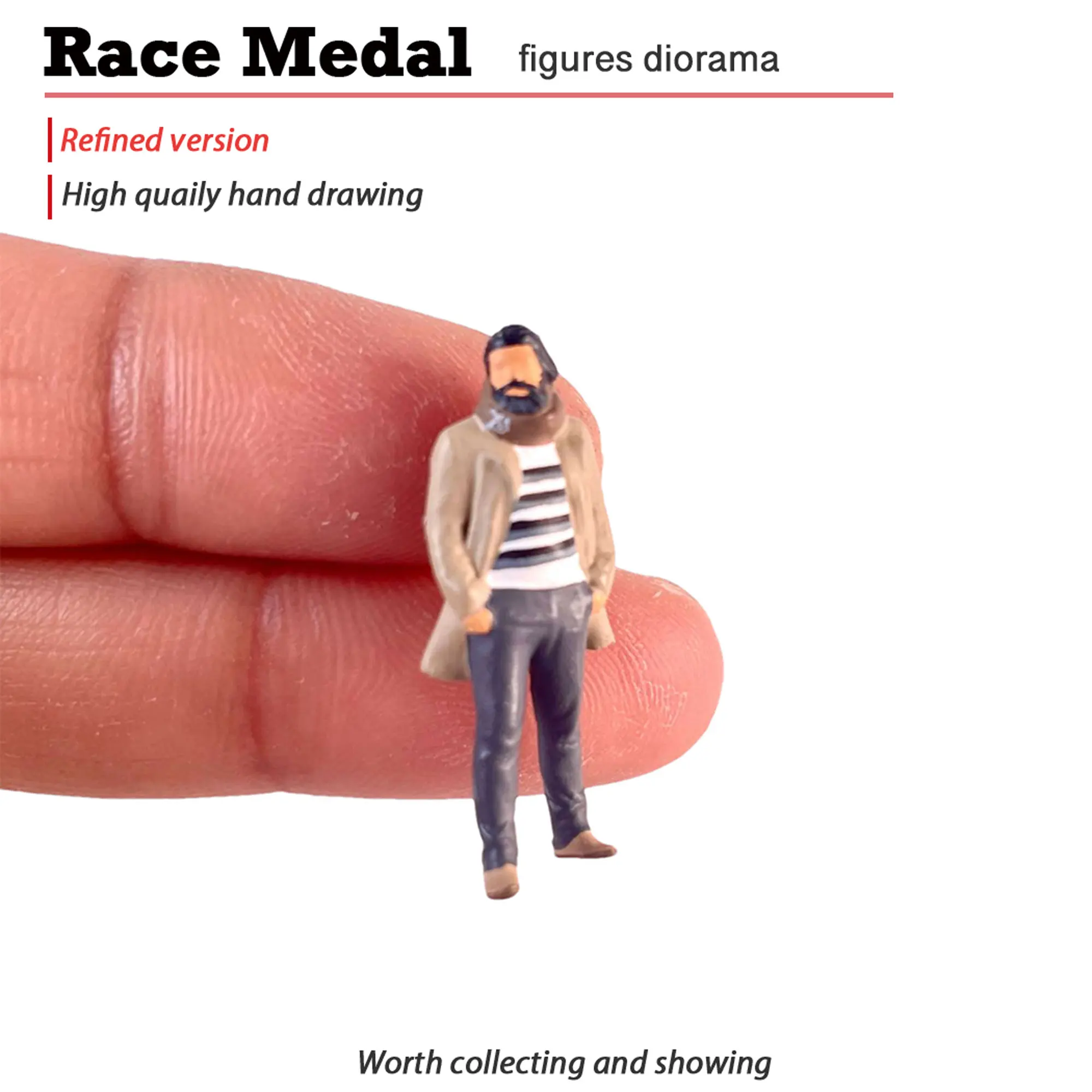 RM Model 1:64 Simulation miniature scarf Uncle student sister Japanese long-legged sand table scene small scale doll static mode