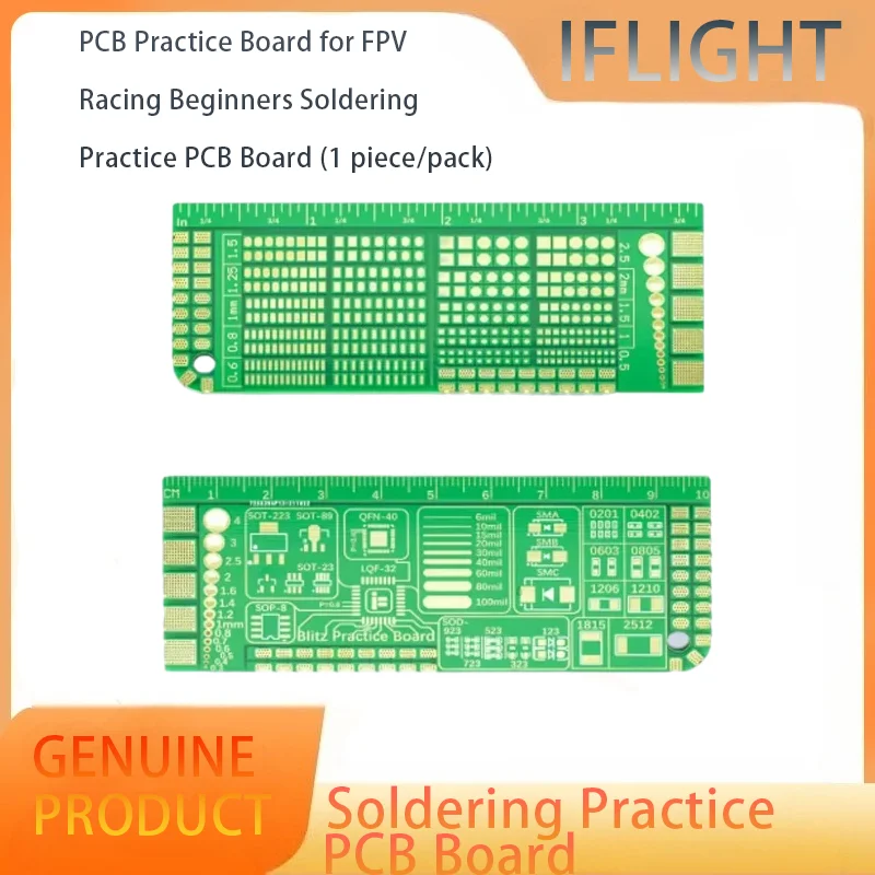 IFlight 100x40mm BLITZ PCB 연습 납땜 보드 FPV 초보자용 새로운 파일럿 납땜 수준 향상 DIY 도구