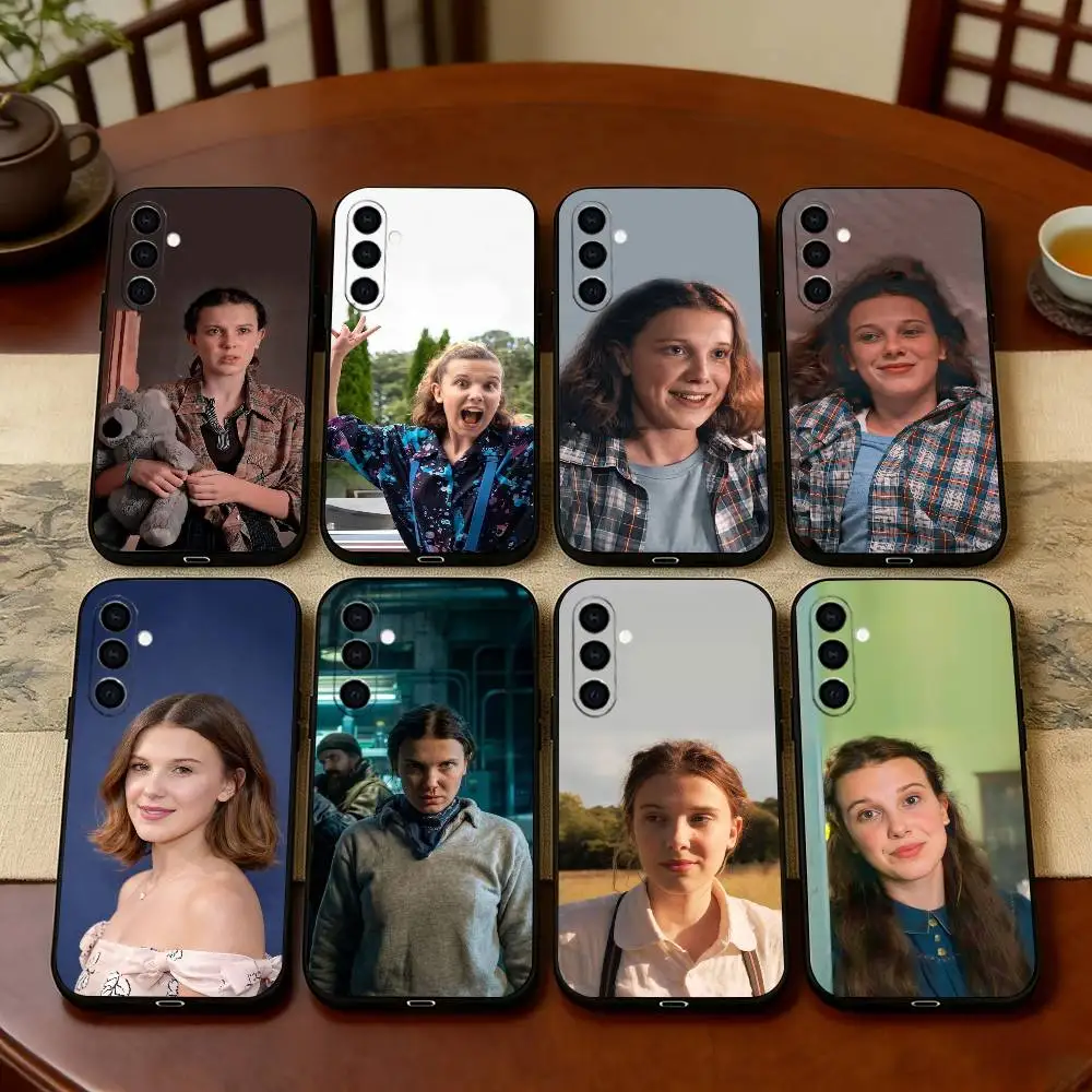 

M-Millie B-Brown Actor Phone Case For Samsung Galaxy A73,A72,A71,A70,A53,A52,A51,Soft Silicone Black Cover