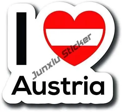 

Funny I Love Austria Flag Map Decal AUSTRIA Country Code Reflective Vinyl Germanic New Version Waterproof Accessories